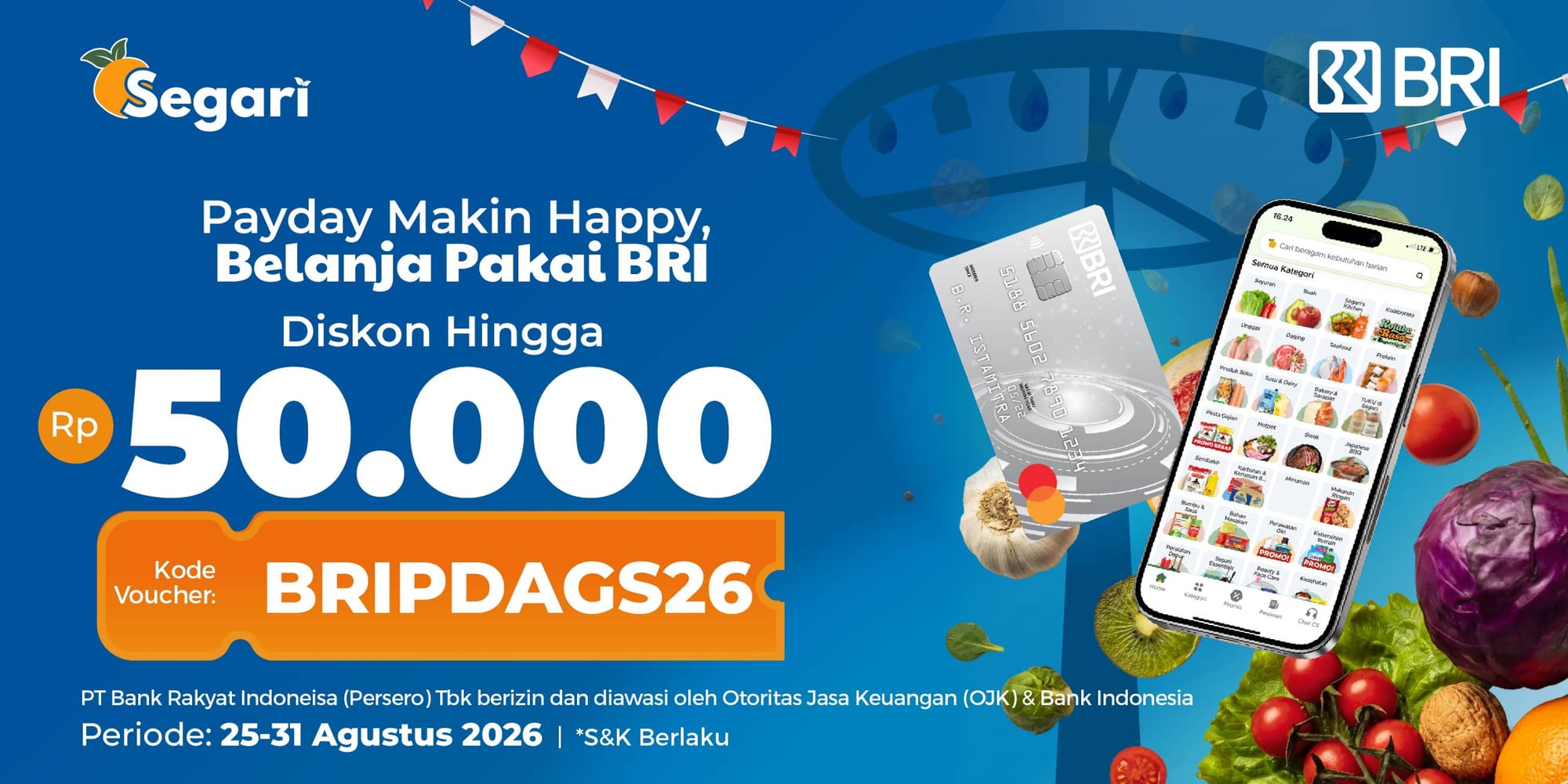 Payday Makin Happy, Belanja Pakai BRI Diskon Hingga Rp50.000