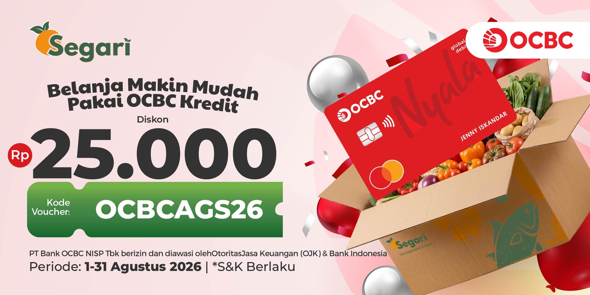 Belanja Makin Mudah Pakai Kartu Kredit OCBC  Diskon Rp 25.000