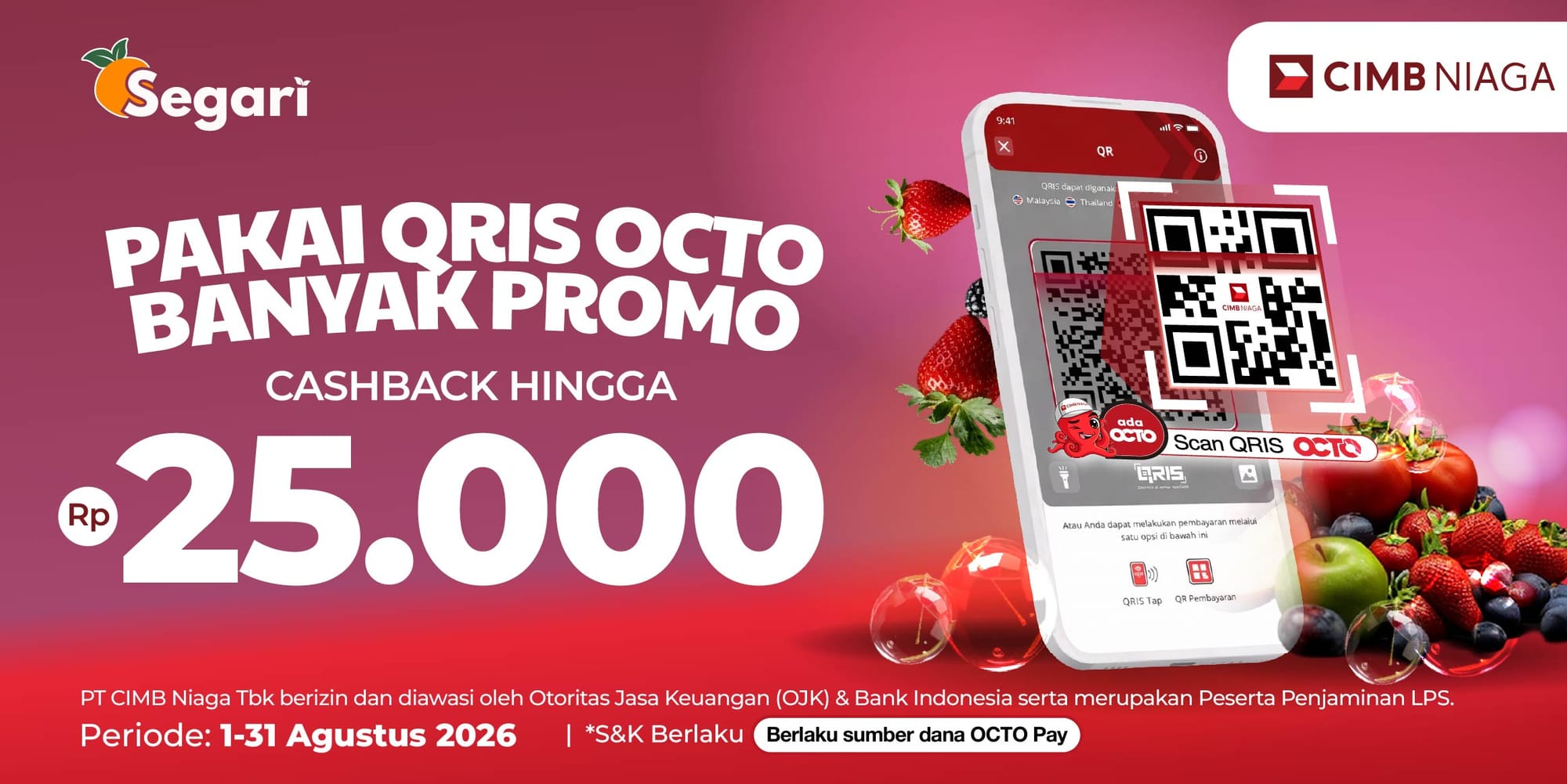 Pakai QRIS OCTO Banyak Promo Cashback Hingga Rp25.000