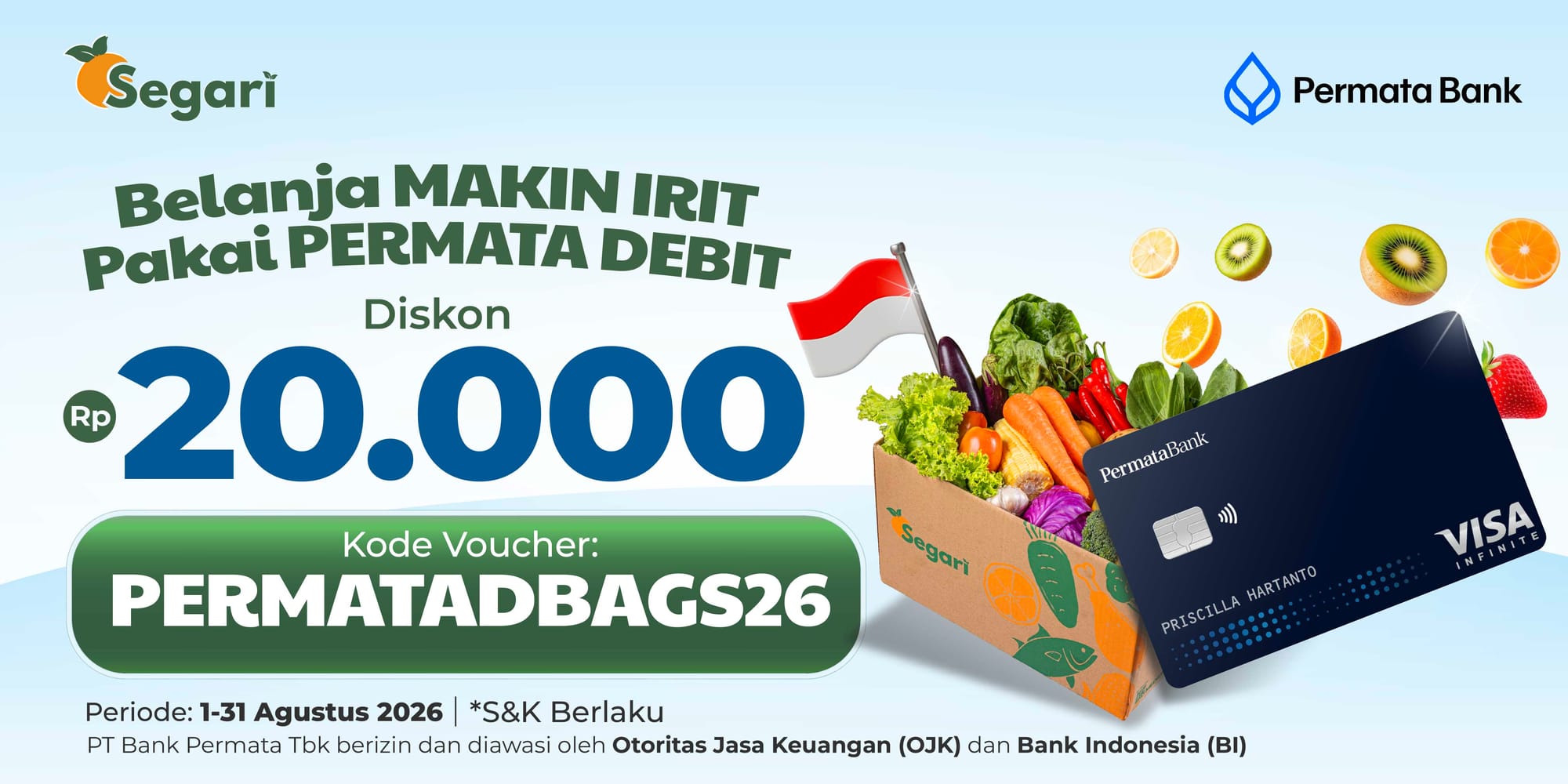 Belanja Makin Irit Pakai Permata Debit  Diskon Rp20.000