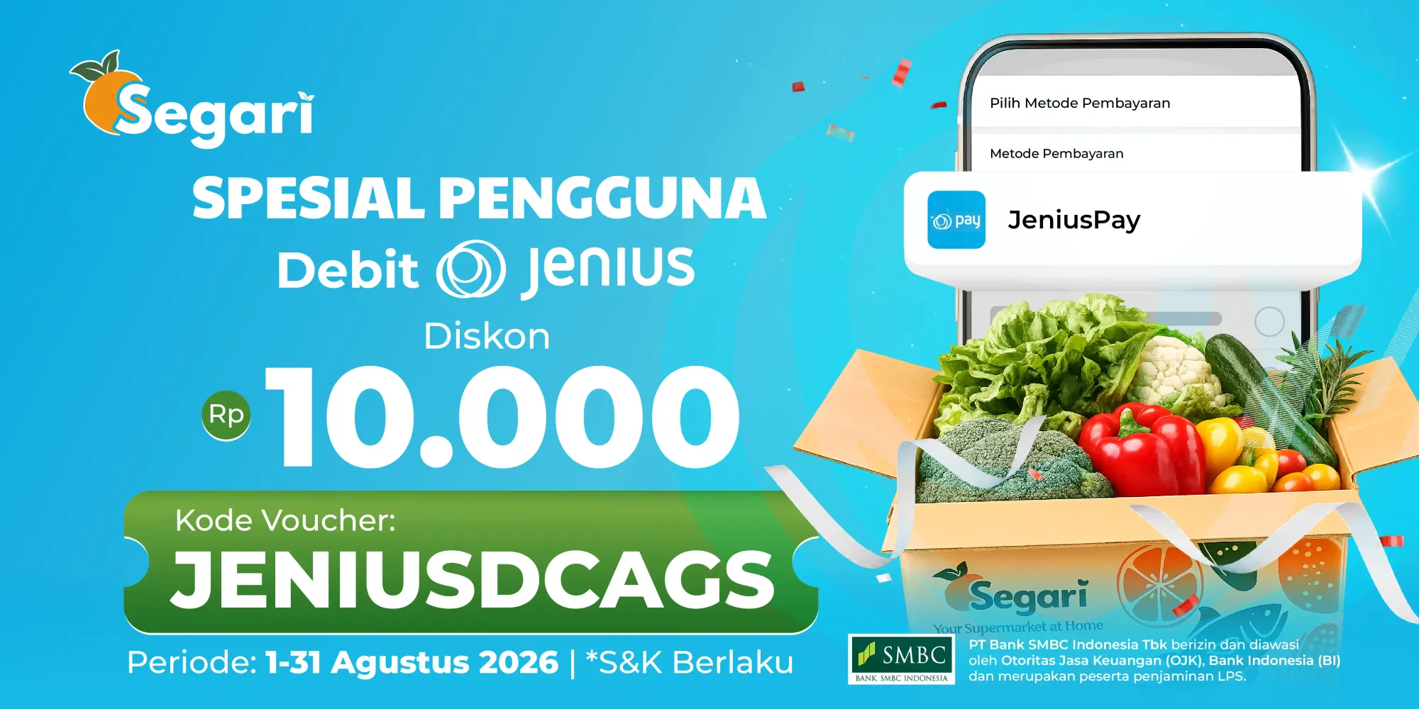 Spesial Pengguna Debit Jenius Diskon Rp10.000