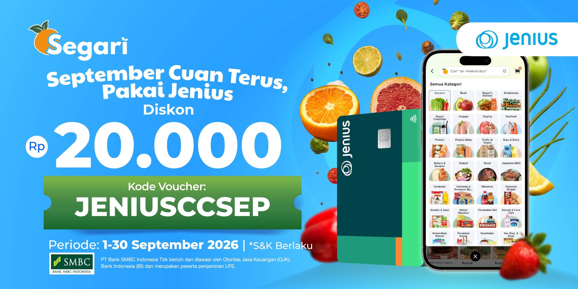 September Cuan Terus, Pakai Jenius Diskon Rp20.000
