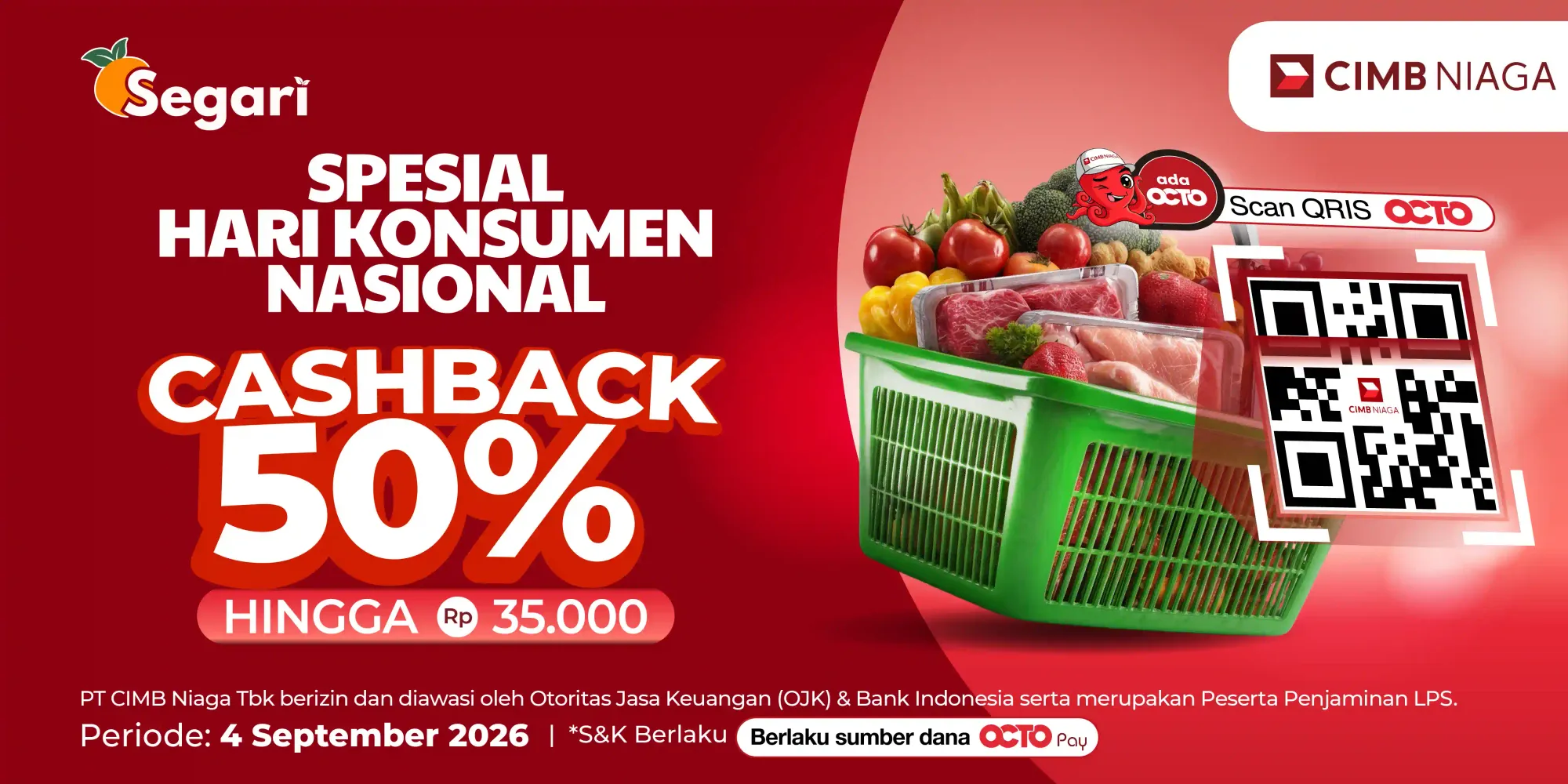 Spesial Hari Konsumen Nasional Cashback hingga Rp 35.000