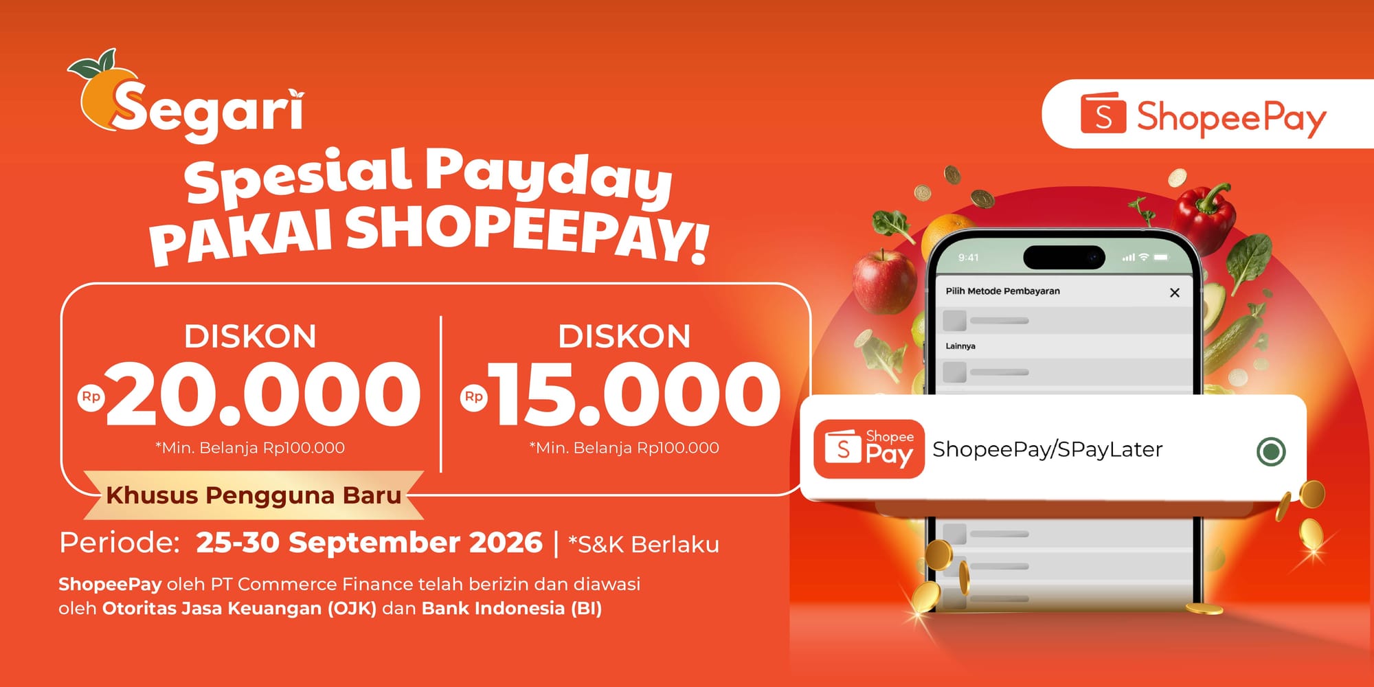 Spesial Payday Pakai Shopeepay! Diskon Hingga Rp20.000