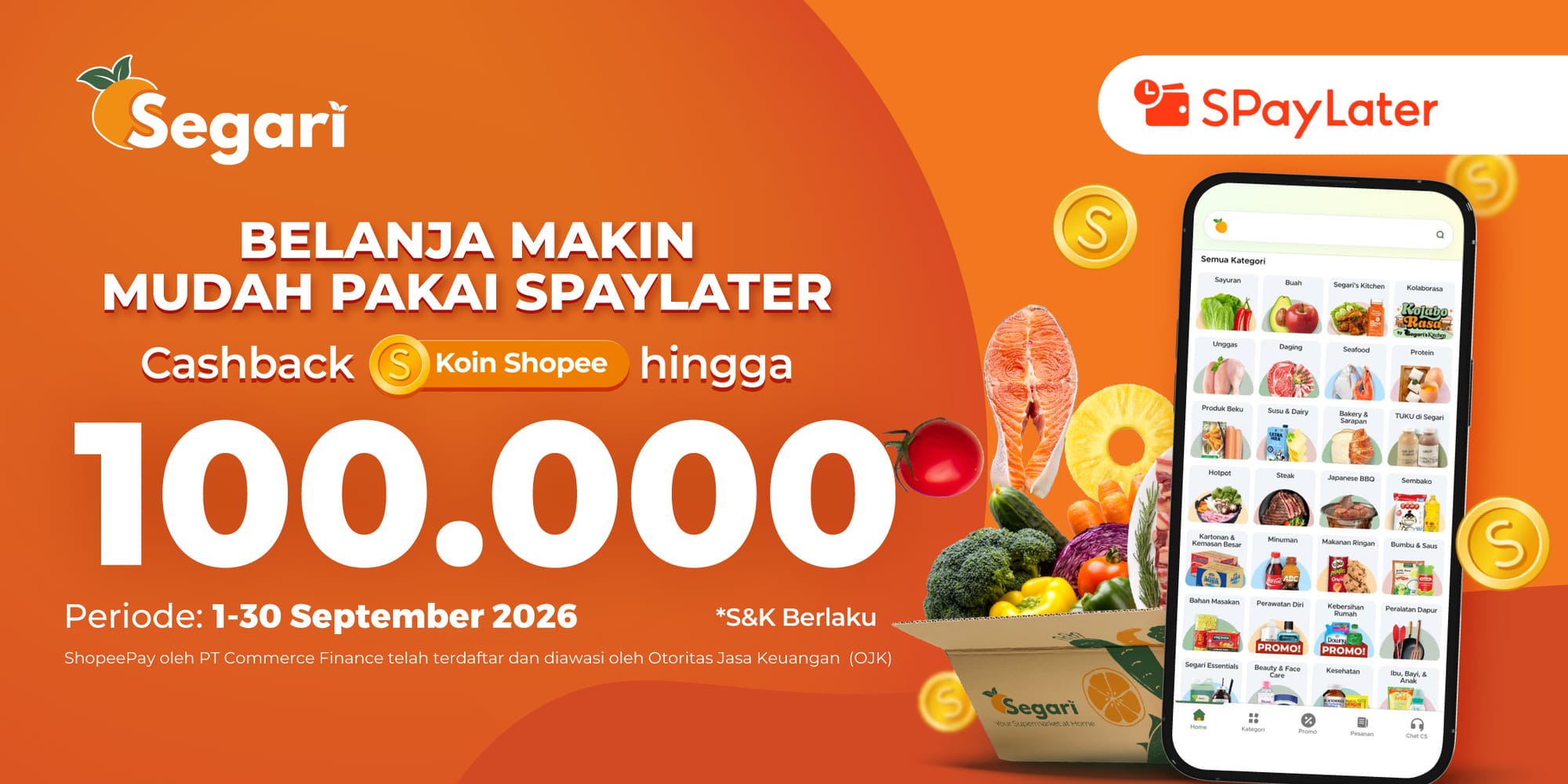 Belanja Makin Mudah Pakai Spaylater Cashback hingga 100.000 Koin Shopee