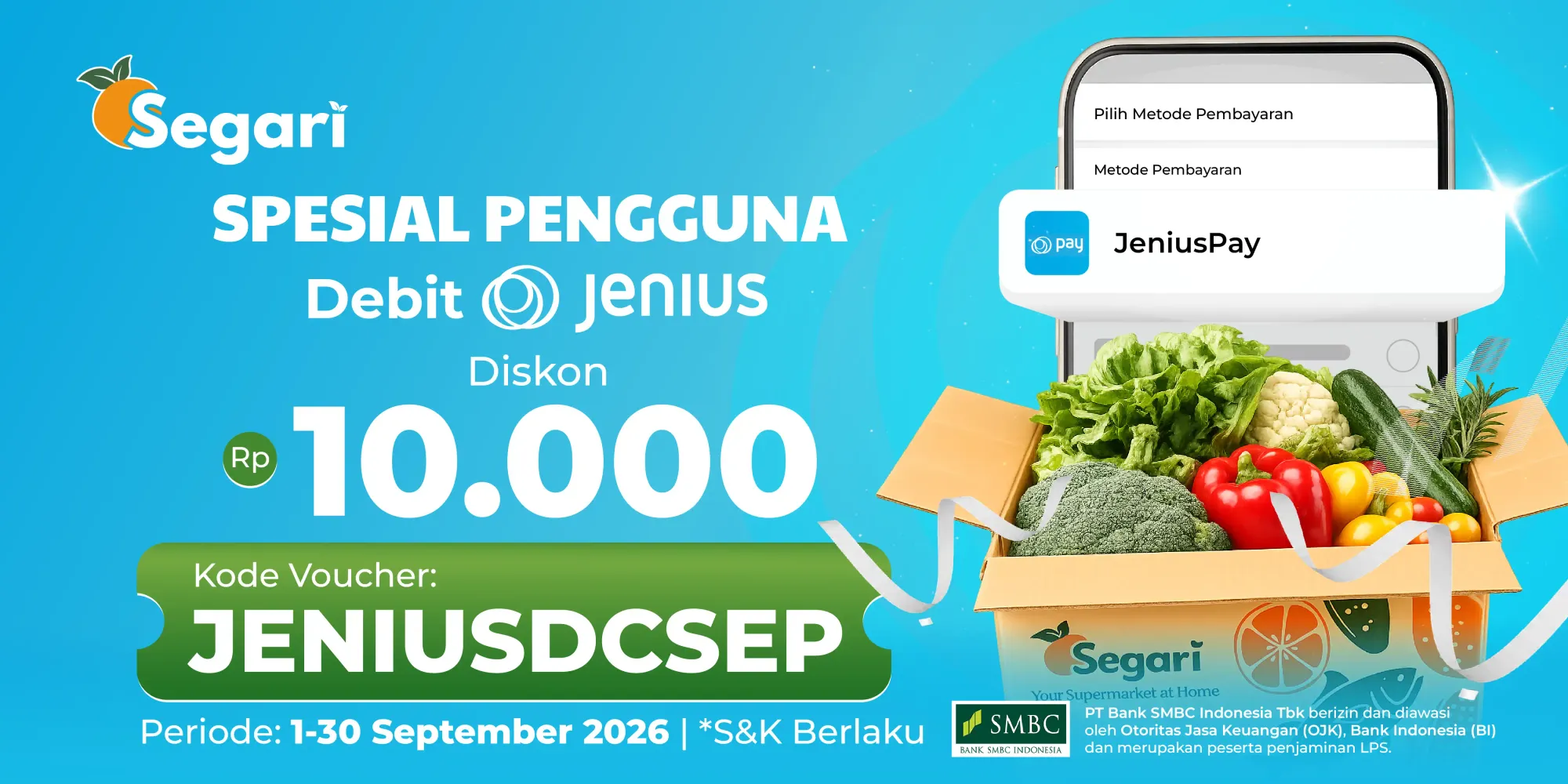 Spesial Pengguna Debit Jenius Diskon Rp10.000