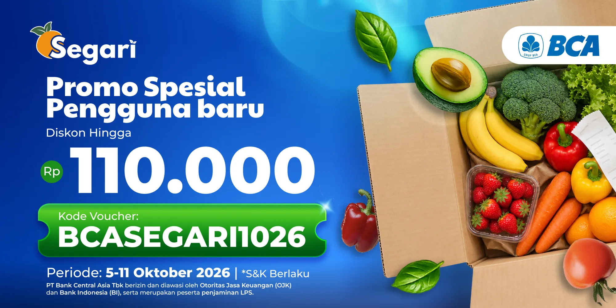 Promo Spesial Pengguna Baru! Diskon Hingga Rp110.000