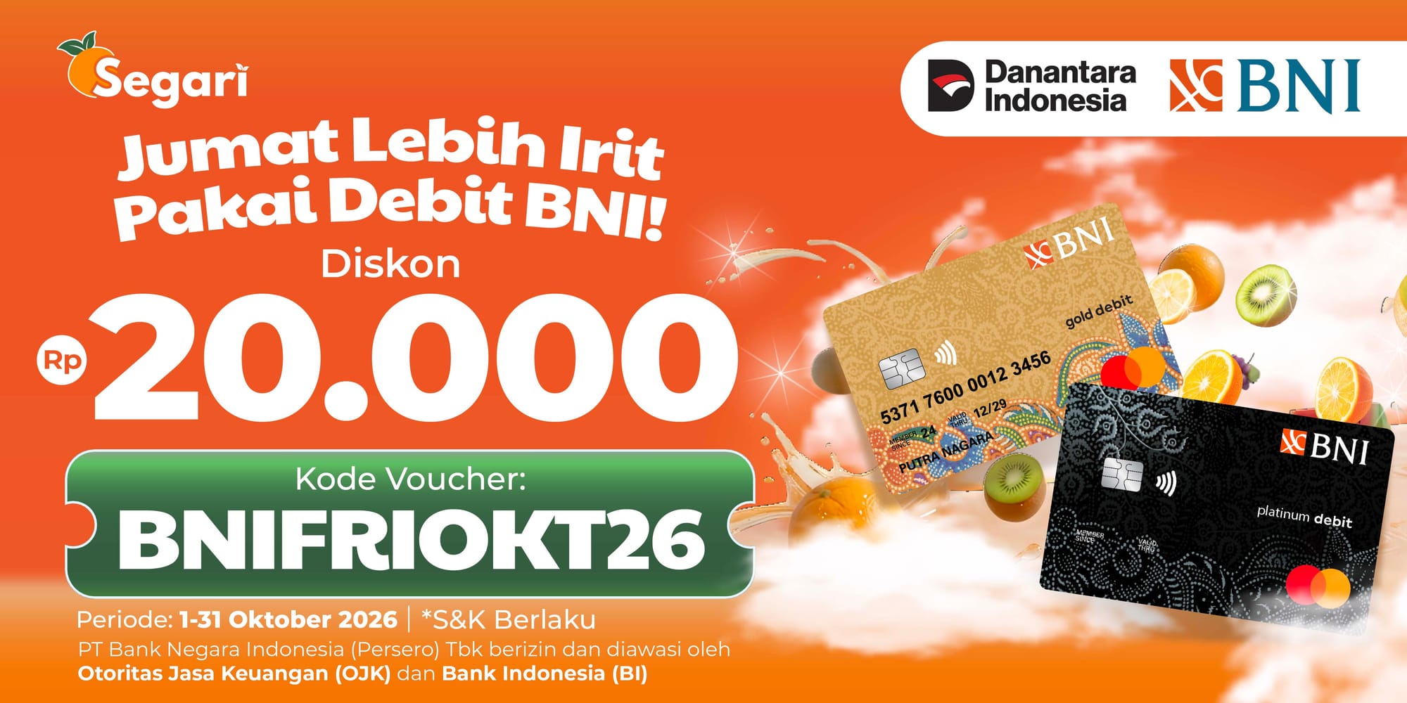 Jumat Lebih Irit Pakai Debit BNI Diskon Rp20.000