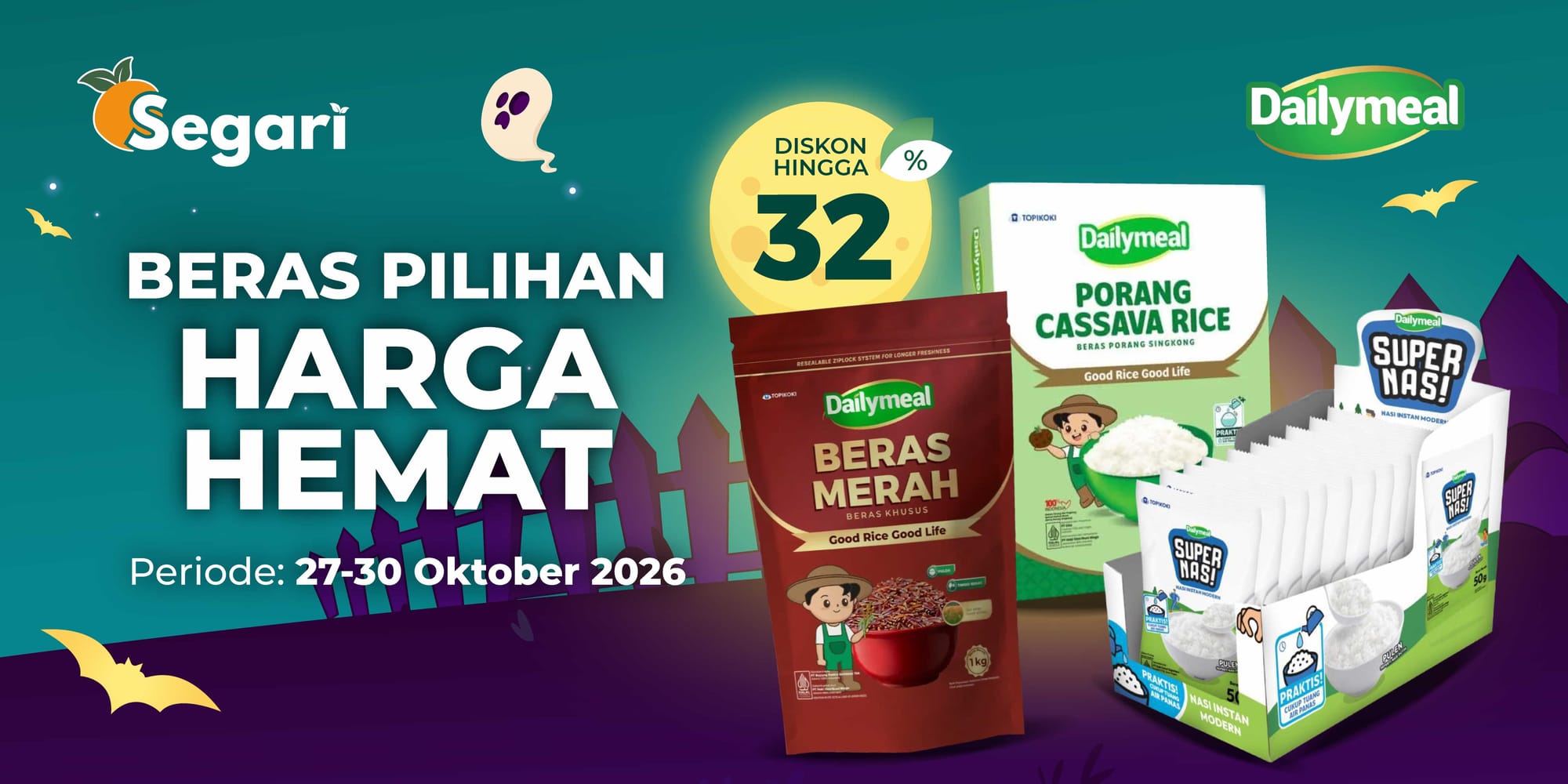 Beras Pilihan, Harga Hemat Diskon Hingga 32%