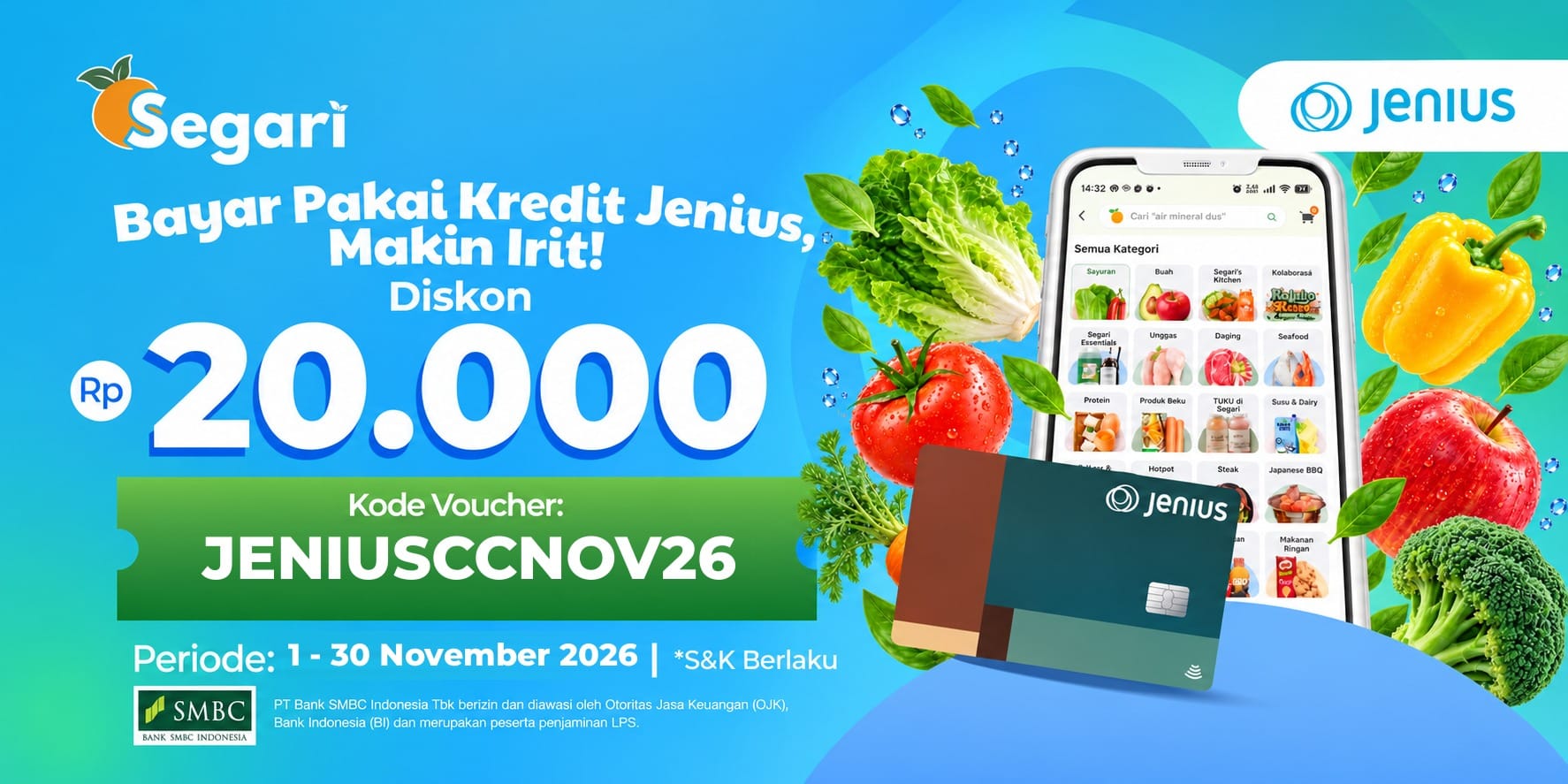 Bayar Pakai Kredit Jenius, Makin Irit! Diskon 20.000