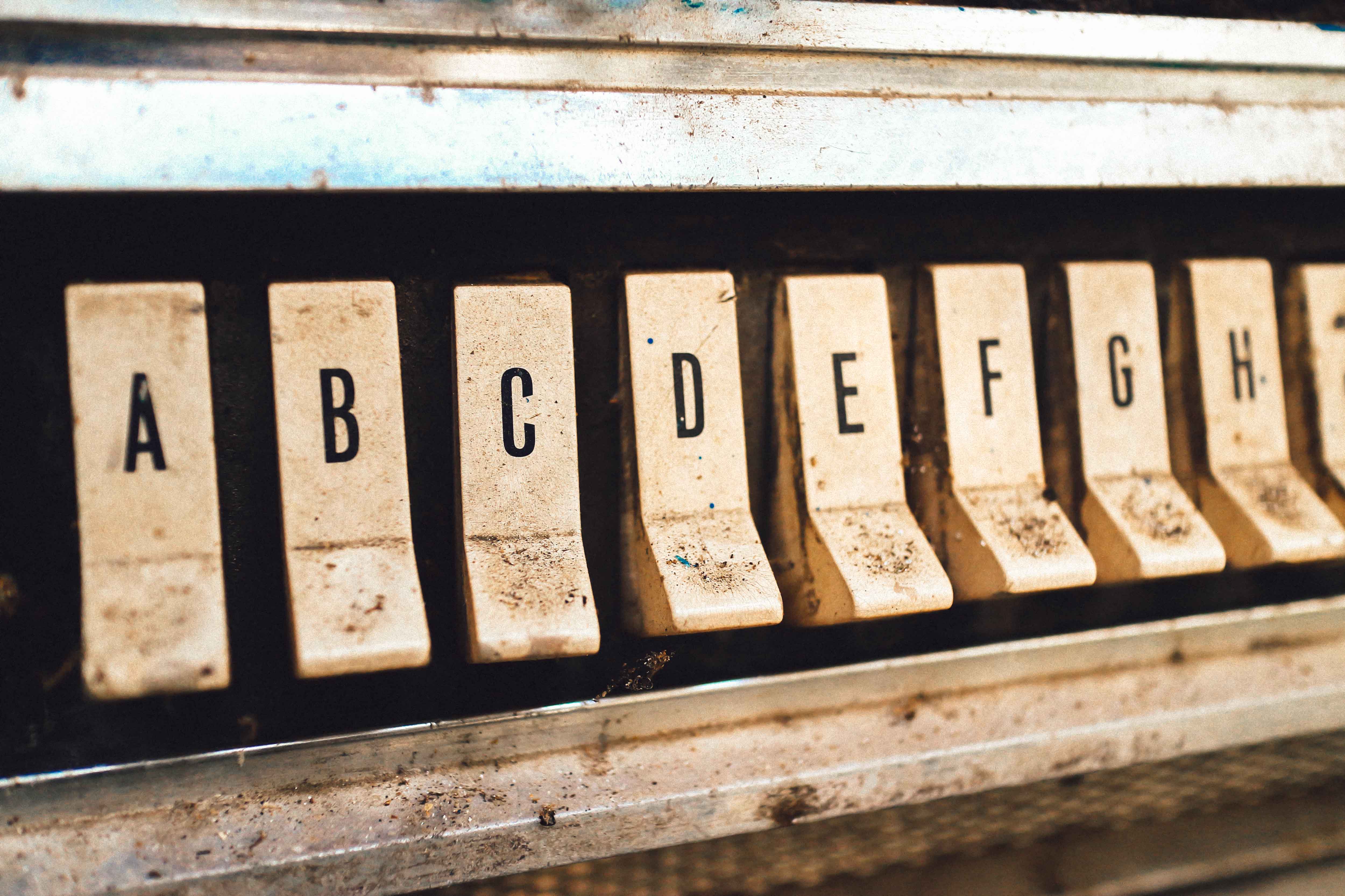 letters of the alphabet