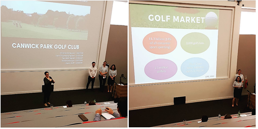 University of Lincoln students in UK present for Canwick Park Golf Club