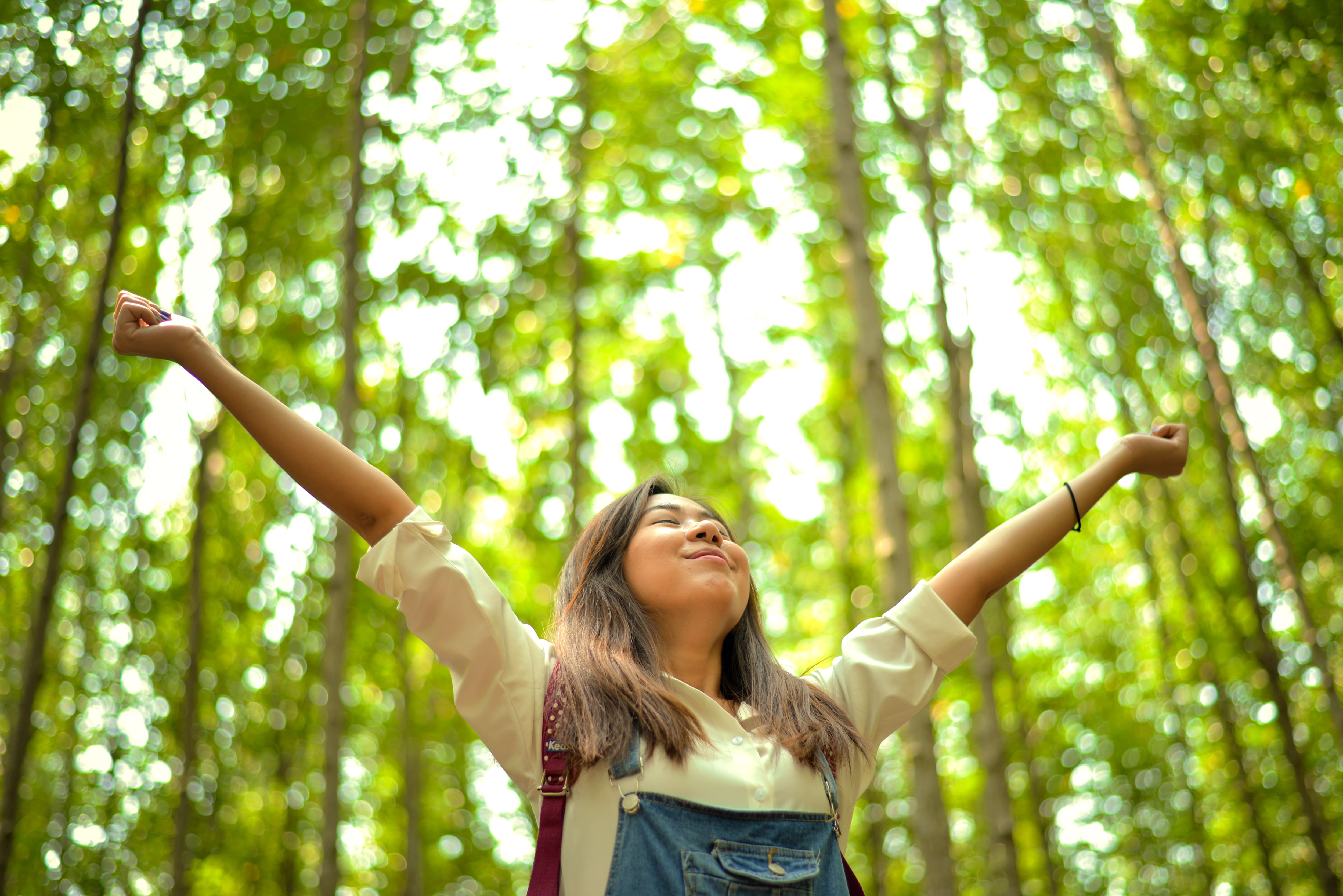 girl celebrating