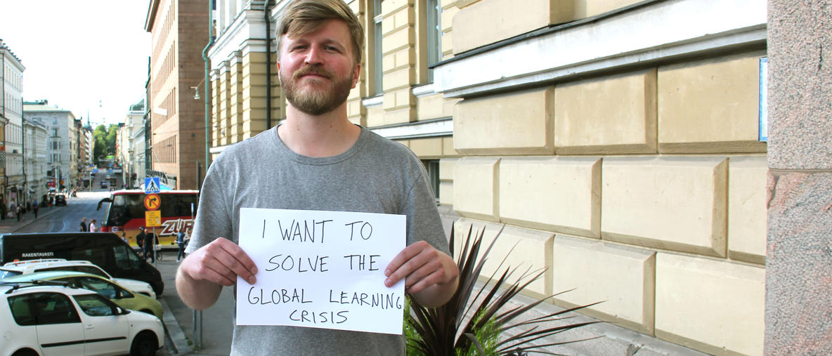 University of Helsinki alumnus Akseli Huhtanen, CEO of learning festival Dare To Learn