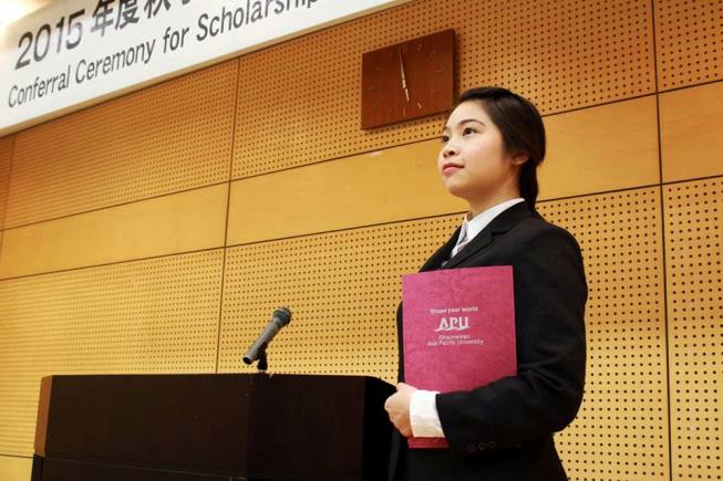 APU Ritsumeikan student, scholarship hunter from Vietnam, Duong Thi Bao Anh