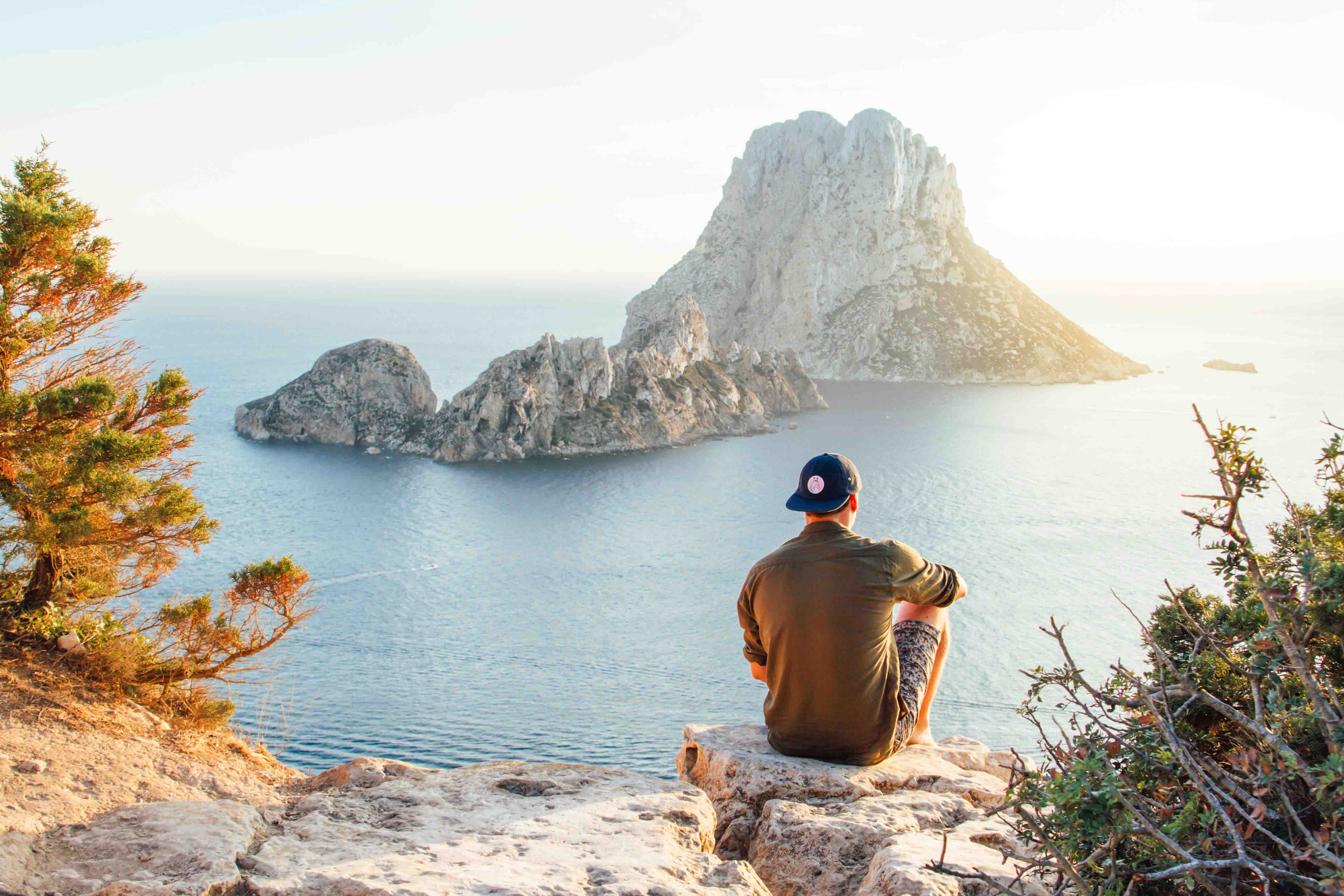 man enjoying the view