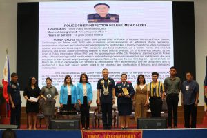Helen Galvez at the 2018 Search for the Outstanding Policewomen in the Philippines