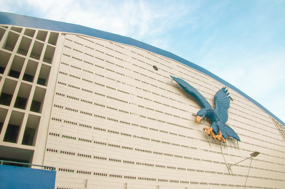 Façade of the Blue Eagle Gym of the Ateneo de Manila University