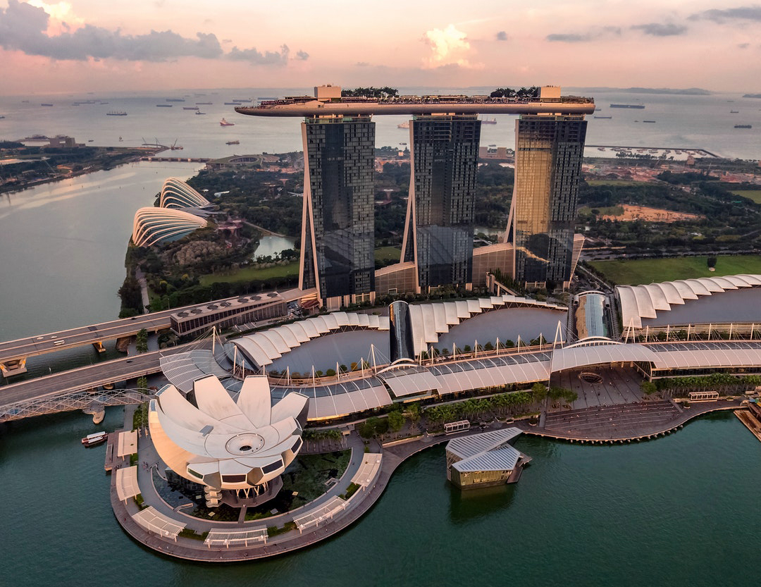 bird's eye view of singapore
