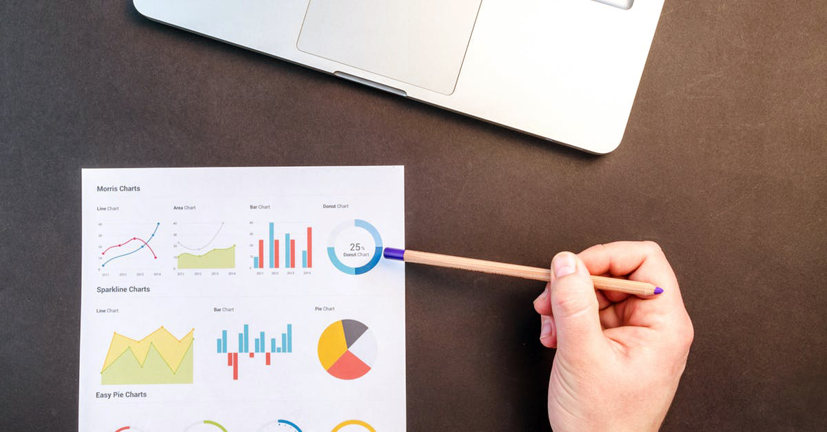 pen pointing at charts printed on paper