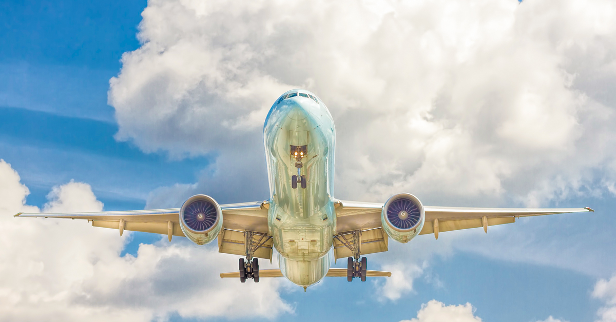 airplane in the sky