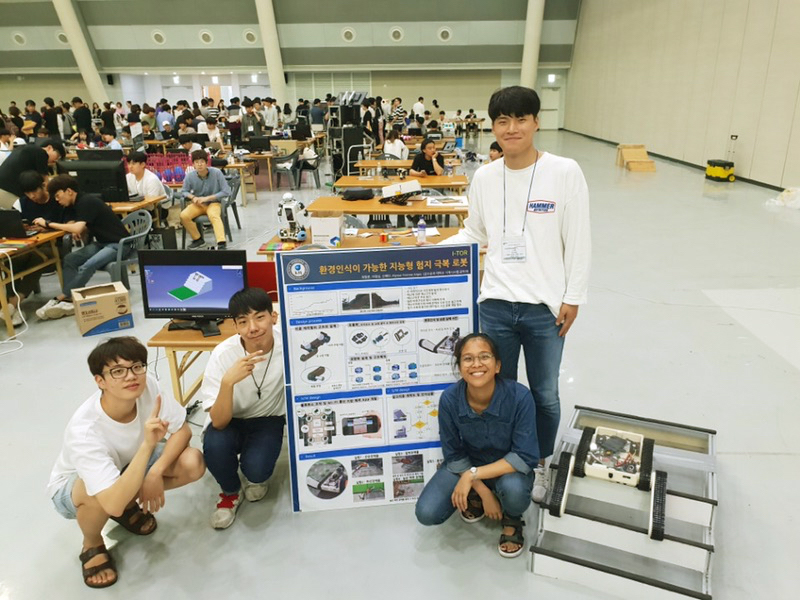 an exchange student with her teammates competing for the gold medal