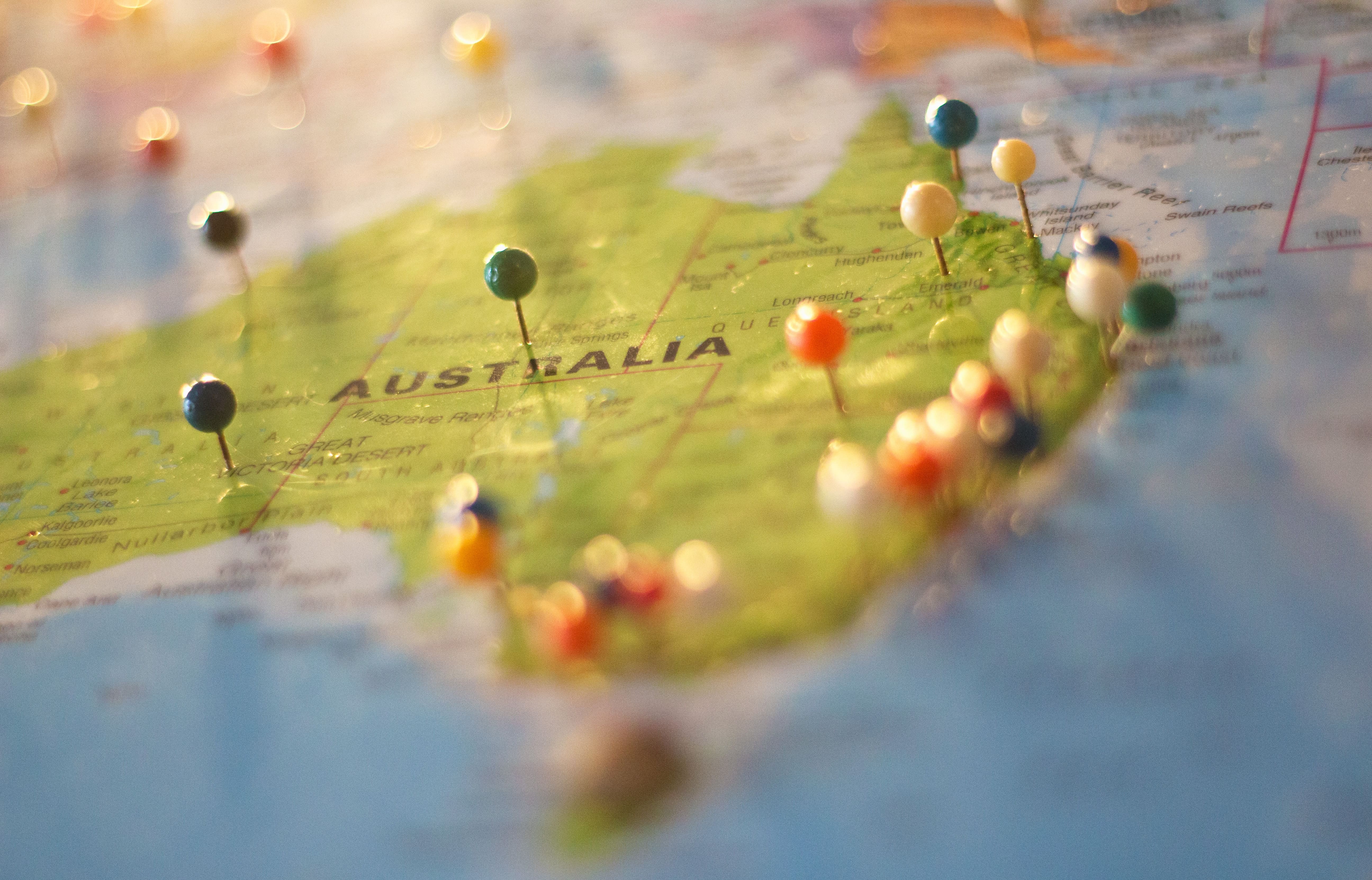 map of australia for first time international students