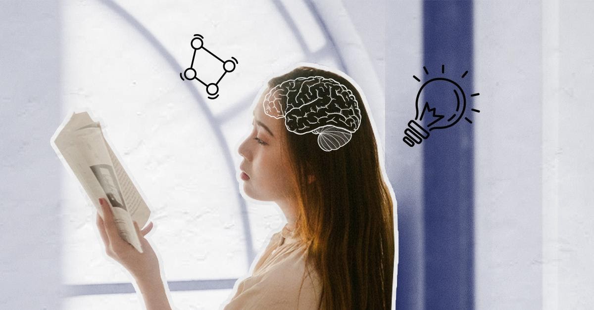 girl getting smarter because she's reading
