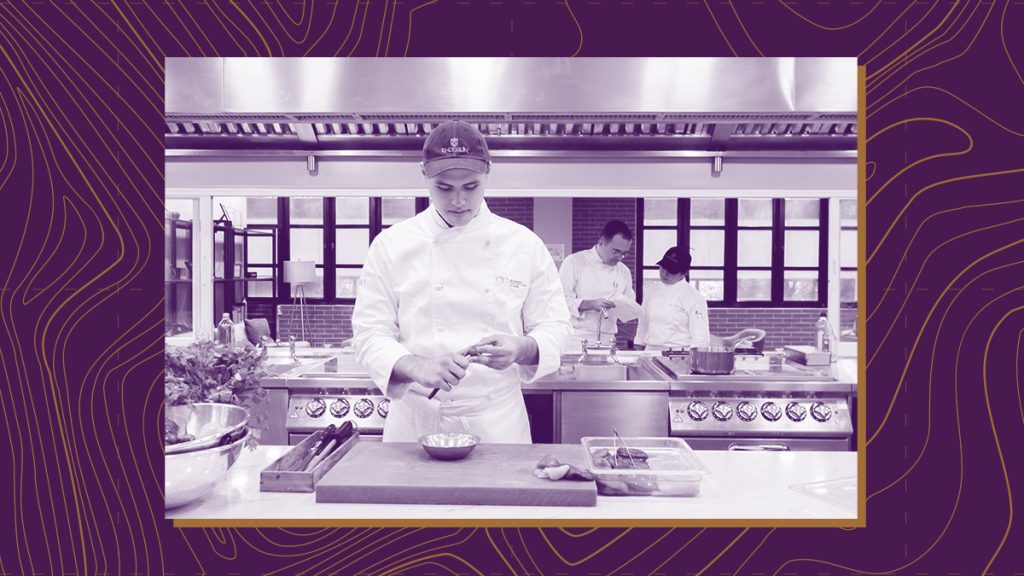 Man preparing food in the kitchen
