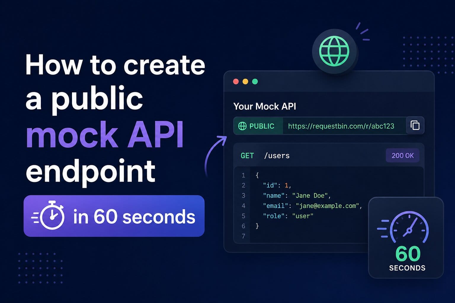 How to create a public mock API endpoint in 60 seconds