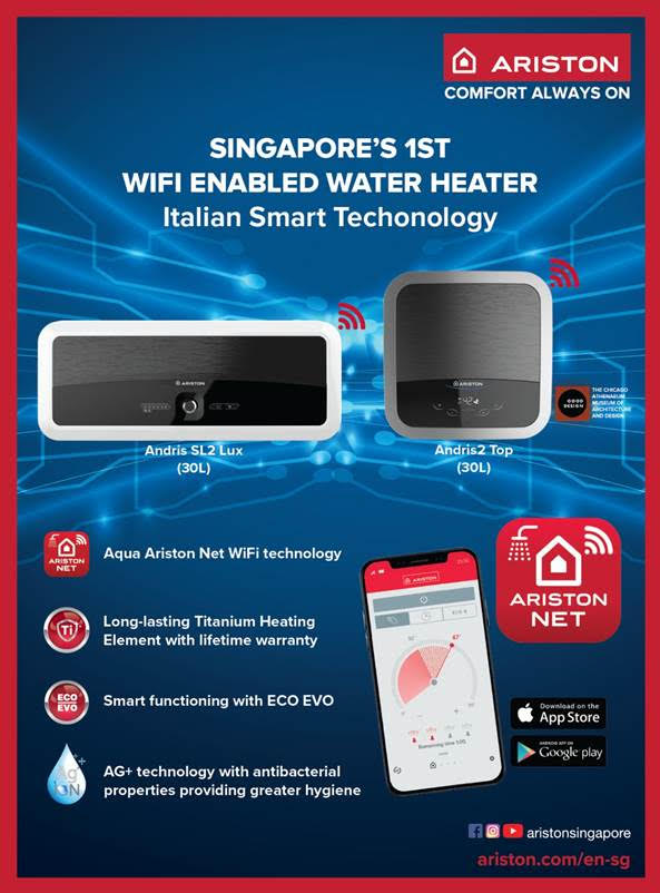 Get FREE $30 FairPrice Vouchers When You Upgrade Your Existing Water heater to Ariston WiFi Series From 1 Sep to 31 Oct 2020! Get FREE $30 FairPrice Vouchers When You Upgrade Your Existing Water heater to Ariston WiFi Series From 1 Sep to 31 Oct 2020!