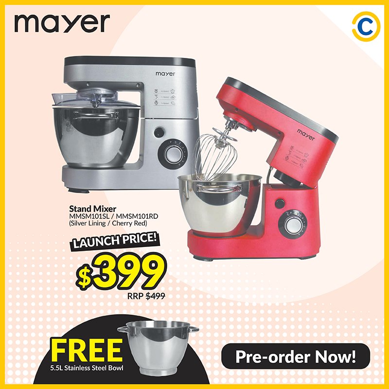 Mayer Free 5.5l Stainless Steel Bowl Promotion at COURTS Mayer Free 5.5l Stainless Steel Bowl Promotion at COURTS