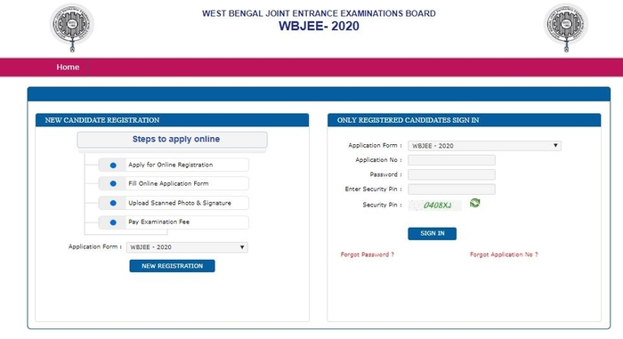 WBJEE log in
