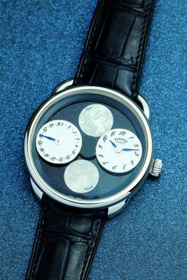 HERMÈS Arceau L'herure de la Lune月相腕錶 $219,900(隕石及砂金石錶盤版本各限量100枚)