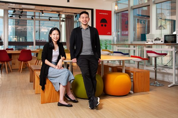 (左)劉煦怡 Fiona Lau(SHOPLINE 創辦人及COO)| (右)黃浩昌 Tony Wong(SHOPLINE 創辦人及CEO)