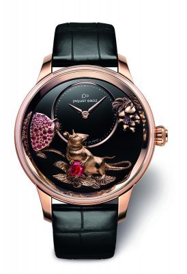 Jaquet Droz Petite Heure Minute 41毫米鼠年限量紅金、白金腕錶