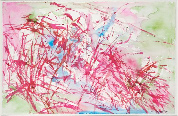 趙無極較晚年的作品:ST aqua, 2007。