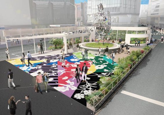 「Shinjuku East Square」是松山又一個充滿野心的公共藝術項目。(照片由藝術家提供)