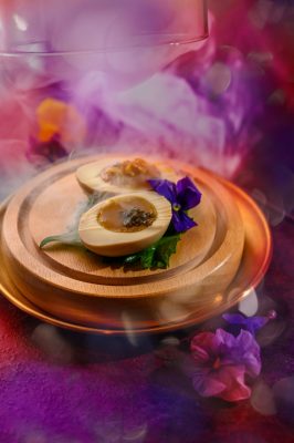 「蟹粉煙燻鴛鴦溏心蛋」