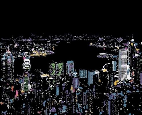 大村雪乃過往曾以香港太平山著名夜景及彌敦道霓虹招牌為作品主題,是次活動,這兩幅經典作品以發光燈箱製作,凸顯香港聞名中外的繁華夜景。