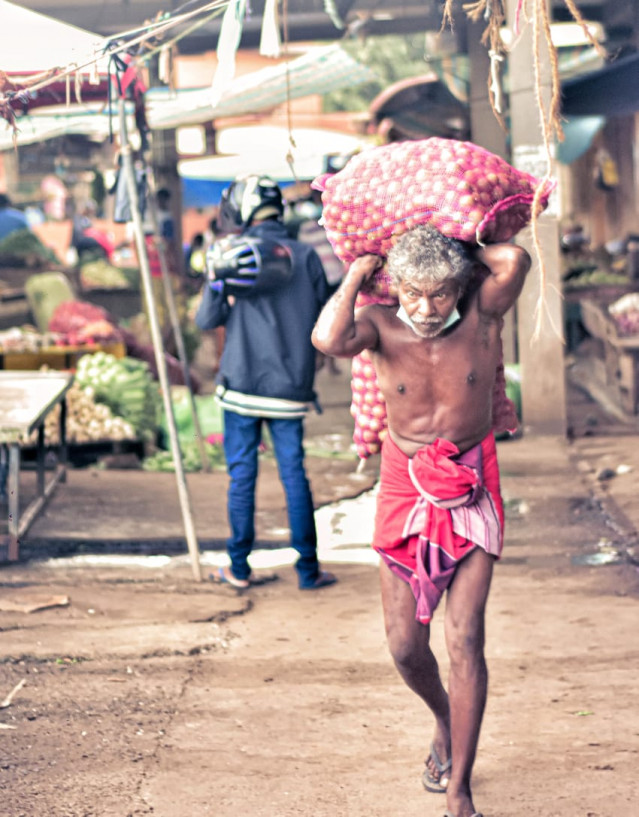 It's the determination that carries the burden of living with a small share from a exhausted body