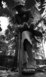 Traditional Coconut Dehusking