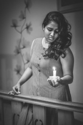 A woman who regrets how to re-light her dark world
