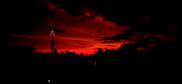 Evening View of Lotus Tower