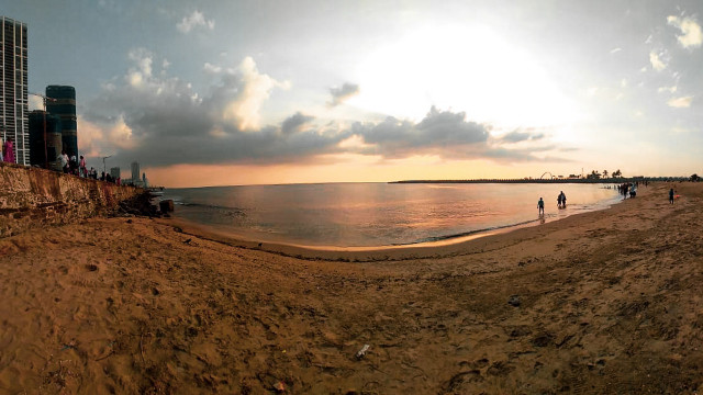 Evening sky with Beach.