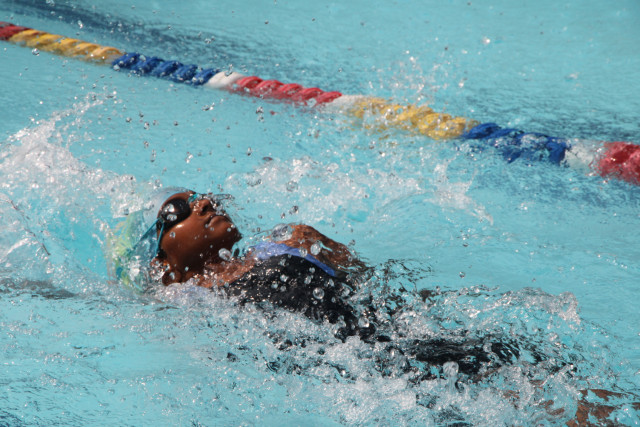 splashing through water