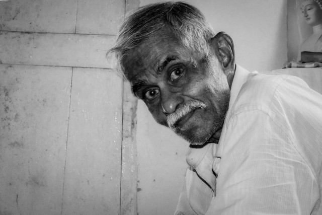 Old gentle smile