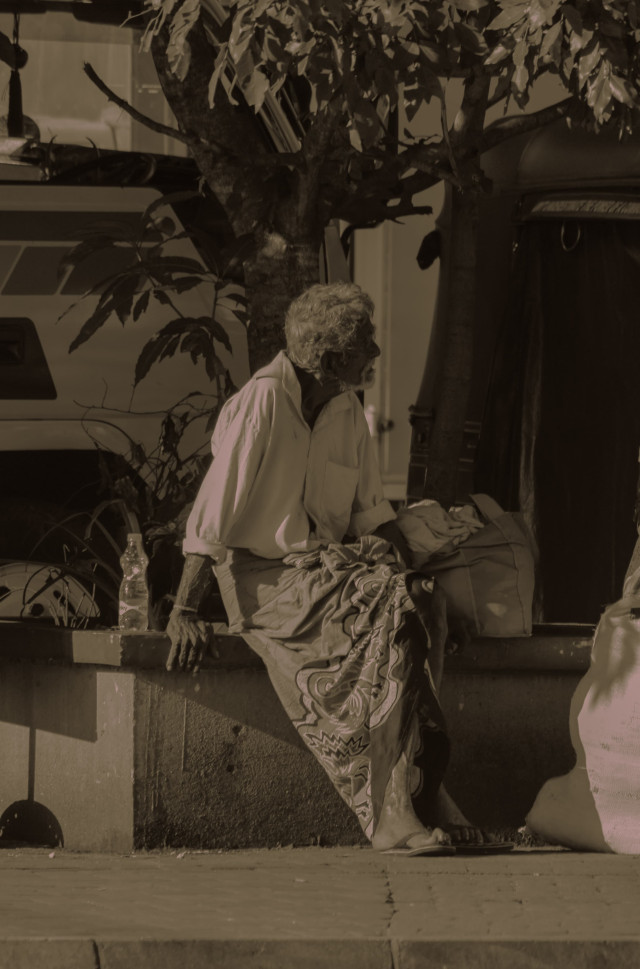 A person on a street