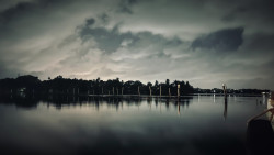 Mystique of the night's reflection on the tranquil waters