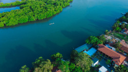 Over the negombo lagoon